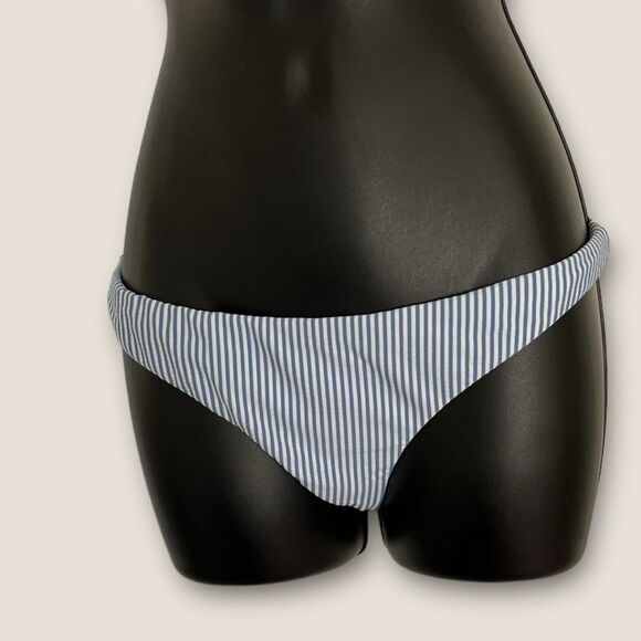 Blue & white striped bikini bottom size Medium, NWT - Picture 1 of 8